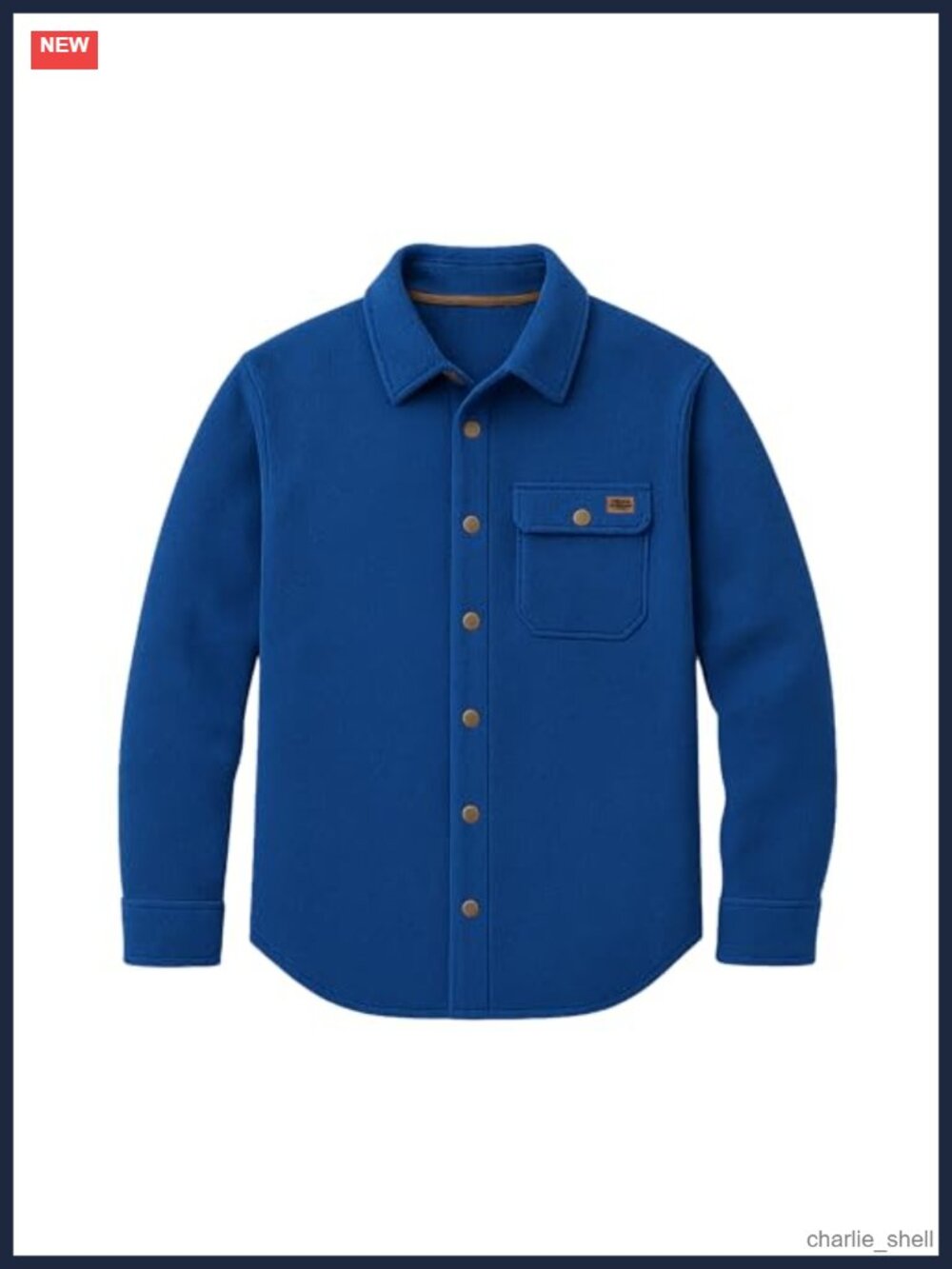 Men's Hail Call Fleece Shirt Jacket Marled Corduroy Trim Snap Cuffs
